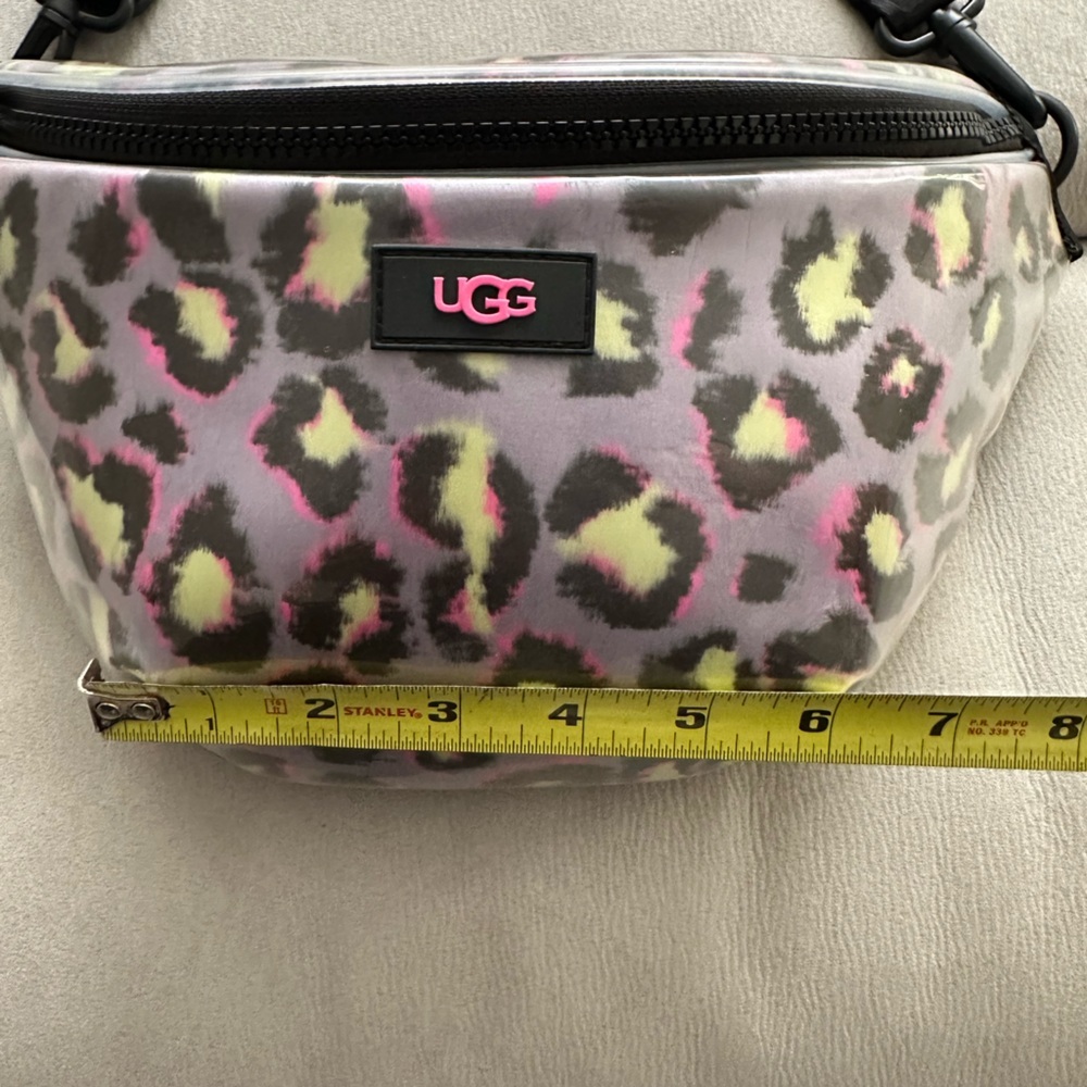 New UGG Nasha Clear Crossbody Belt Bag Fanny Pack Purple Pink Cheetah - Picture 10 of 11